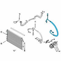 OEM 2015 Ford Edge Rear AC Tube Diagram - F2GZ-19D742-D