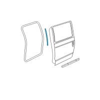 OEM Cadillac Escalade EXT Weatherstrip Asm-Rear Side Door Front Auxiliary Diagram - 15792912