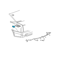 OEM Cadillac STS Rear Object Alarm Module Diagram - 15216801