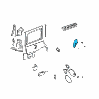 OEM 2002 Saturn LW200 Liner, Rear Wheelhouse Panel Diagram - 24411772
