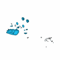 OEM 2005 Hyundai XG350 Driver Side Headlight Assembly Composite Diagram - 92101-39550