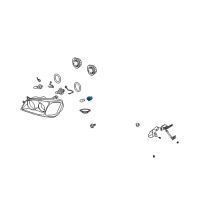 OEM 2001 Hyundai Accent Front Combination Lamp Bulb Holder Assembly Diagram - 92161-38000