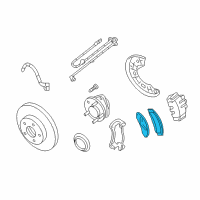 OEM 2009 Ford Explorer Sport Trac Front Pads Diagram - 8L2Z-2V001-A