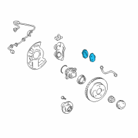 OEM 2012 Lexus GX460 Front Disc Brake Pad Kit Diagram - 04465-60320