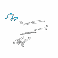 OEM 2013 Cadillac SRX Washer Hose Diagram - 20930848