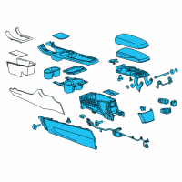 OEM 2012 Chevrolet Volt Console Assembly Diagram - 22815364