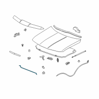 OEM Saturn Vue Rod Asm-Hood Hold Open Diagram - 22706673