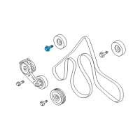 OEM Mercury Tension Pulley Bolt Diagram - -N808102-S437