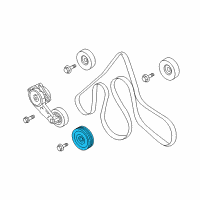 OEM Ford Mustang Serpentine Idler Pulley Diagram - 6L3Z-6C348-A