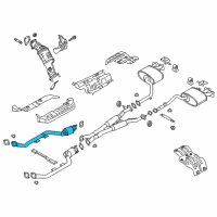 OEM Kia Stinger Front Muffler Assembly, Right Diagram - 28606J5310