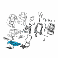 OEM Cadillac ELR Seat Cushion Pad Diagram - 23103681