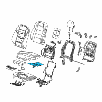 OEM Cadillac ELR Seat Cushion Heater Diagram - 22960979