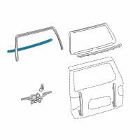 OEM 2006 Toyota Sequoia Weatherstrip Diagram - 68291-0C010