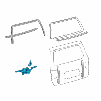 OEM 2001 Toyota Sequoia Regulator Assembly Diagram - 69850-0C100