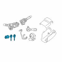 OEM 2010 Toyota Camry Cylinder & Keys Diagram - 69057-33341