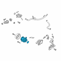 OEM Hyundai Elantra Pump Assembly-Coolant Diagram - 25100-03800