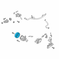 OEM Hyundai Pulley-Coolant Pump Diagram - 25221-03800