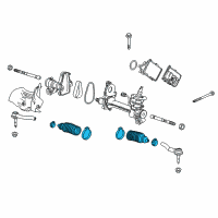 OEM Buick Enclave Boot Kit-Steering Gear Diagram - 23214221