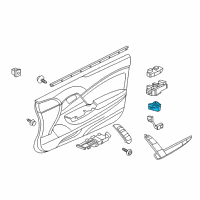 OEM Honda Accord Switch Assembly, Remote Control Mirror Diagram - 35190-T5A-E01