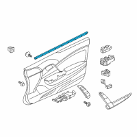 OEM 2013 Honda Civic Weatherstrip Assy., L. FR. Door (Inner) Diagram - 83552-TS8-A01