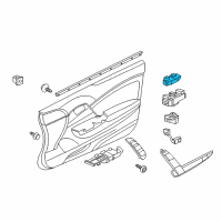 OEM 2012 Honda Civic Switch Assembly, Power Window Passenger Diagram - 35760-TS8-A01