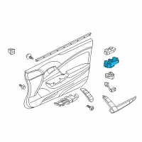 OEM Honda Civic Switch Assembly, Power Window Master Diagram - 35750-TS8-A21