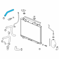 OEM Honda Passport Hose, Water (Upper) Diagram - 19501-5J6-A10