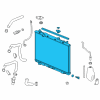 OEM 2014 Acura MDX Radiator Diagram - 19010-5J6-A01