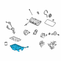 OEM 2012 Acura MDX Pan Complete , Oil Diagram - 11200-5MH-A00