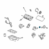 OEM 2012 Acura MDX Pulley, Timing Belt Drive Diagram - 13621-RV0-A01