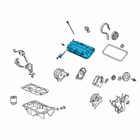 OEM Acura Cover, Rear Cylinder Head Diagram - 12320-RYE-A00