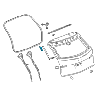 OEM 2022 Cadillac XT4 Lift Cylinder Bracket Diagram - 23276932