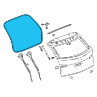 OEM 2021 Cadillac XT4 Body Weatherstrip Diagram - 84628014