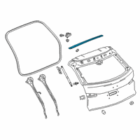 OEM Cadillac XT4 Upper Weatherstrip Diagram - 23276952