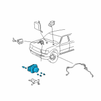 OEM 2000 Toyota 4Runner Actuator Assembly Diagram - 44050-35030