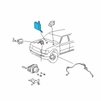 OEM 1999 Toyota 4Runner Computer Assy, Skid Control Diagram - 89540-35092