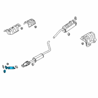 OEM Kia Rio Front Muffler Assembly Diagram - 28610H9300