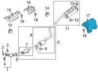 OEM 2022 Hyundai Accent Protector-Heat Rear Diagram - 28795-J0000