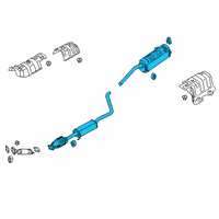 OEM Kia Rio Center Muffler Complete Diagram - 28600H9300