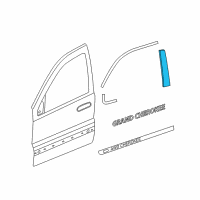 OEM 2013 Jeep Grand Cherokee APPLIQUE-B PILLAR Diagram - 57010444AN