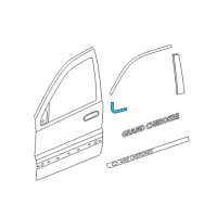 OEM 2012 Jeep Grand Cherokee Molding-Day Light Opening Diagram - 57010499AE