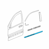 OEM 2013 Jeep Grand Cherokee Molding-Front Door Diagram - 55079306AE