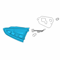 OEM 2014 Kia Forte5 Lens & Housing-Rear Combination Inside Diagram - 92430A7100