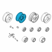 OEM 2015 Ford F-350 Super Duty Wheel, Alloy Diagram - DC3Z-1007-D