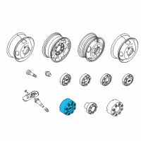 OEM 2016 Ford F-250 Super Duty Wheel Cap Diagram - 5C3Z-1130-XA