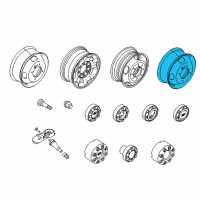 OEM Ford F-250 Super Duty Spare Wheel Diagram - AC3Z-1015-A