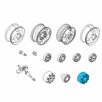 OEM 2016 Ford F-250 Super Duty Wheel Cap Diagram - BC3Z-1130-A