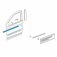 OEM 2002 Pontiac Aztek Sealing Strip Asm-Front Side Door Window Outer Diagram - 10316092