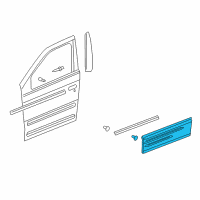 OEM Pontiac Aztek Molding Asm-Front Side Door Lower *Charcoal Diagram - 10311265
