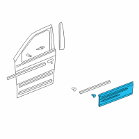 OEM 2001 Pontiac Aztek Molding Asm-Front Side Door Lower *Charcoal Diagram - 10311265